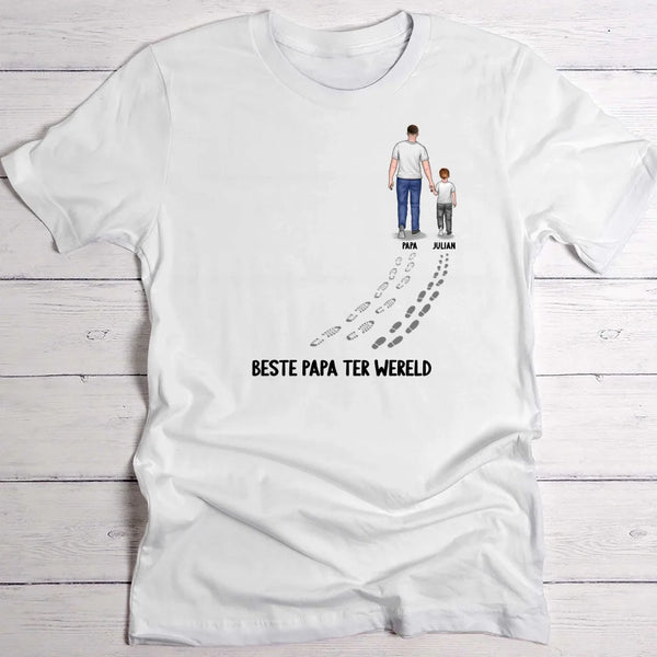 Vader en kind - Gepersonaliseerde T-Shirt voor Papa