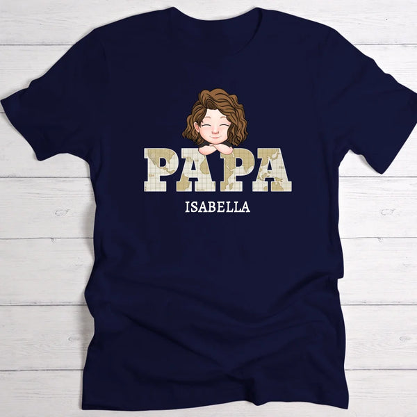 Papa's Crew - Gepersonaliseerd T-shirt voor papa met kindergezichtjes