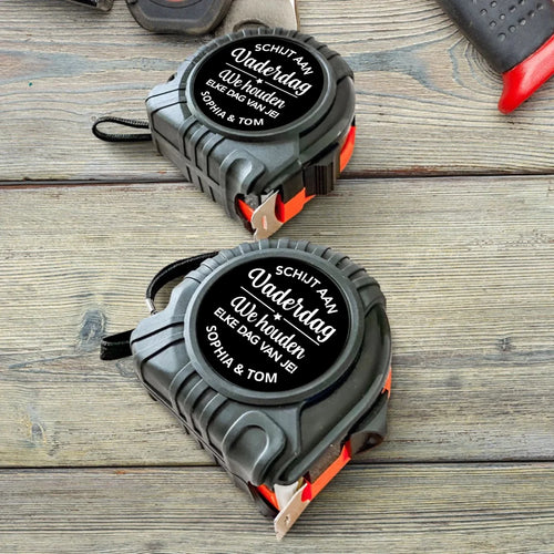 Gepersonaliseerd meetlint voor Papa met naam, 5 meter, Vaderdag cadeau – Motiv 2