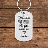 Geluk is...- Gepersonaliseerde sleutelhanger voor mama met foto