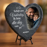 Leisteen hart met persoonlijke opdruk – uv-bestendig en weerbestendig herinneringscadeau van Love & Faith Leisteen hart met persoonlijke gravure – uv-bestendige en weerbestendige gedenkgeschenk van Love & Faith