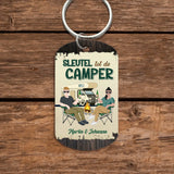 Camping Couple - Gepersonaliseerde sleutelhanger voor koppels