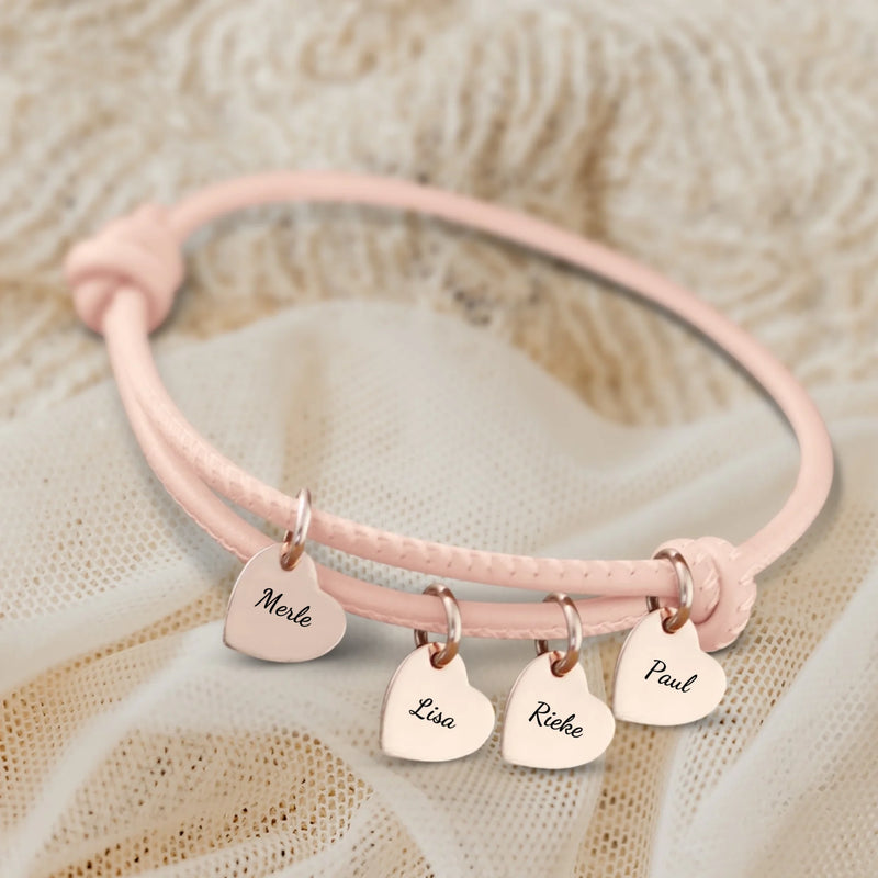 Vrienden - Gepersonaliseerde Leren armband