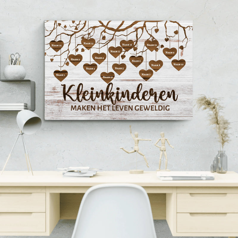 Kleinkinderen - Grootouders canvas