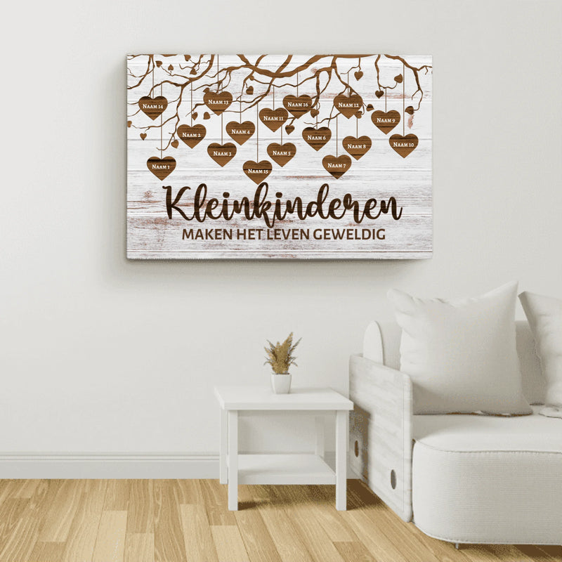 Kleinkinderen - Grootouders canvas
