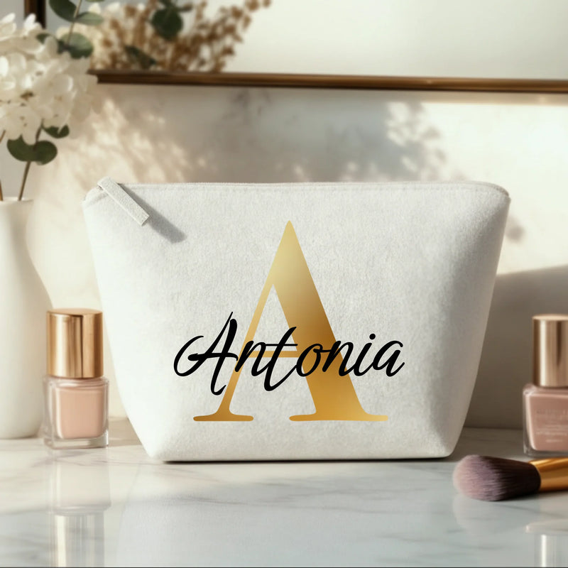 Initiaal - Gepersonaliseerde Vilten make-uptasje