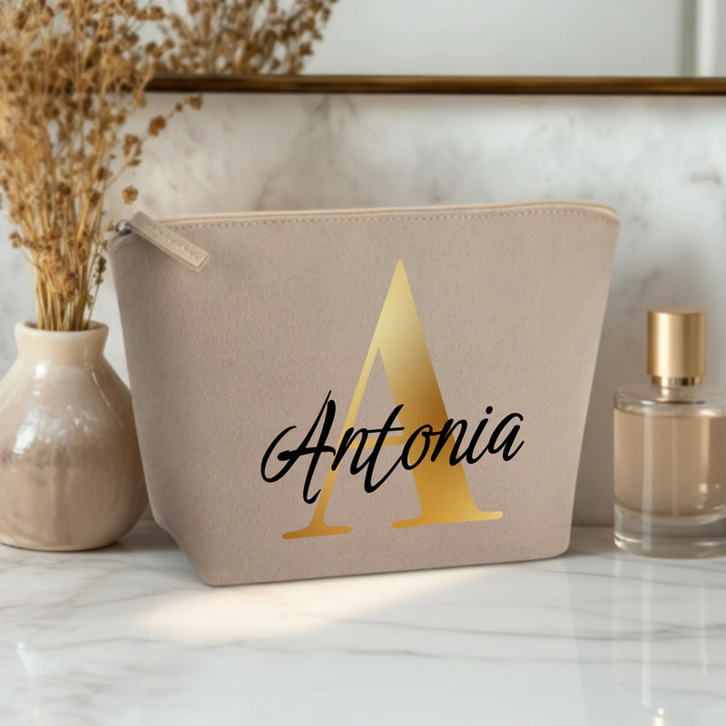 Initiaal - Gepersonaliseerde Vilten make-uptasje