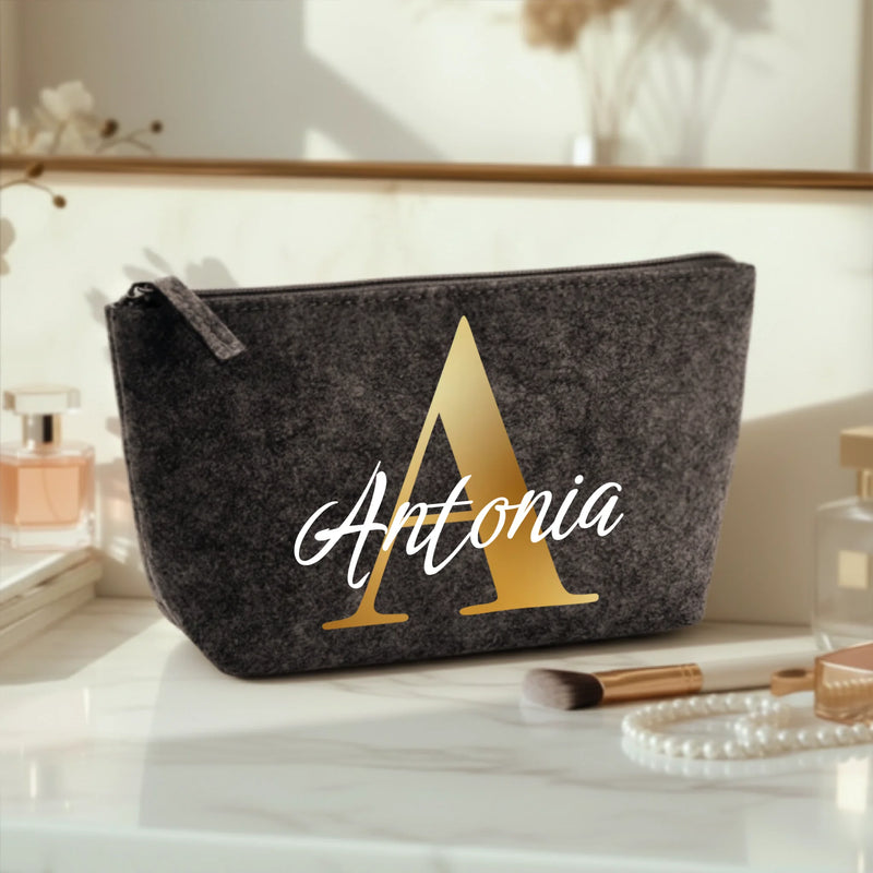 Initiaal - Gepersonaliseerde Vilten make-uptasje