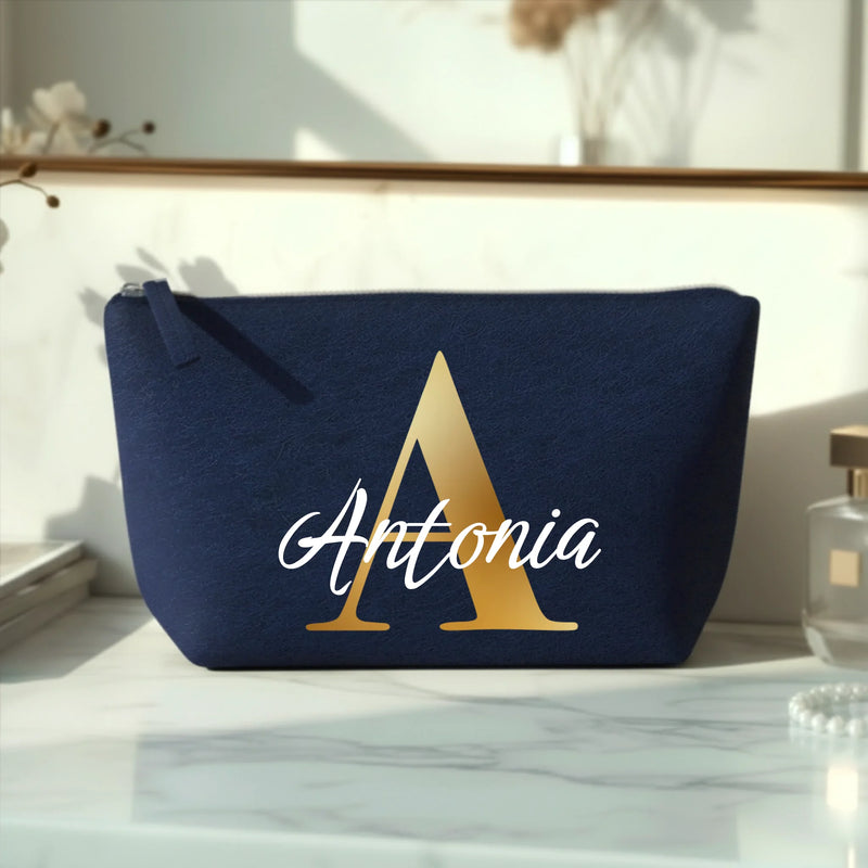 Initiaal - Gepersonaliseerde Vilten make-uptasje