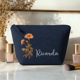 Jouw bloem - Gepersonaliseerde Vilten make-uptasje