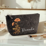 Jouw bloem - Gepersonaliseerde Vilten make-uptasje