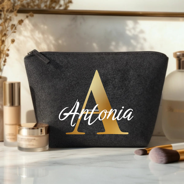 Initiaal - Gepersonaliseerde Vilten make-uptasje