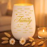 Persoonlijk cadeau - wit-goud windlicht met naamgravure - handgemaakt door Love & faith