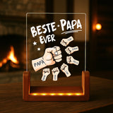 1Personlisiertes Geschenk - LED Aufsteller Portrait mit Holzsockel mit eigenen Namen personalisieren