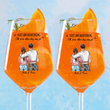 Elke dag - Gepersonaliseerd wijnglas voor koppels voor Valentijnsdag