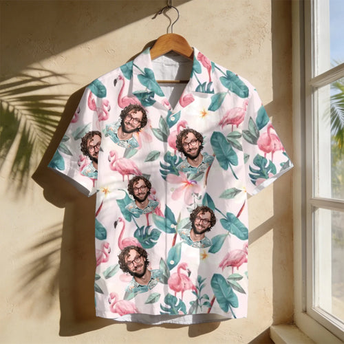 Gepersonaliseerd Hawaï shirt Summer Vibes met levendige achtergrond en custom namen