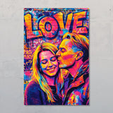 Streetart Love – Gepersonaliseerde poster met streetart-effect voor koppels