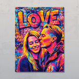 Streetart Love – Gepersonaliseerde poster met streetart-effect voor koppels