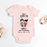 Onze eerste kerst - Rompertje voor de baby's eerste kerst met mama en papa
