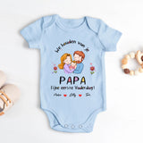 Mijn papa - Gepersonaliseerd babyrompertjes met schattige familietekening