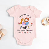 Mijn papa - Gepersonaliseerd babyrompertjes met schattige familietekening