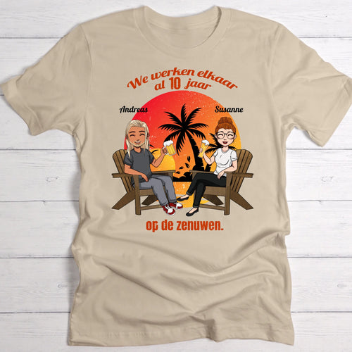 Koppel-T-shirt 'Mijn zenuwen' met persoonlijke opdruk, 100% katoen – Motiv 2