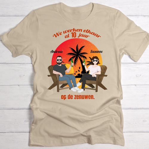 Koppel-T-shirt Jarenlang met persoonlijke opdruk in DTF-kwaliteit, 100% katoen – Motiv 2