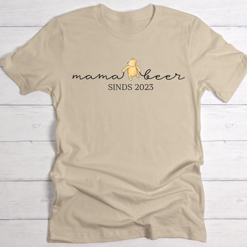Mamabeer T-shirt voor mama of oma met berenmotief, personaliseerbaar met namen – Motiv 2