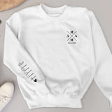 Mama - Sweater voor ouders en grootouders met een modern ontwerp en kindernamen