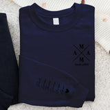 Mama - Sweater voor ouders en grootouders met een modern ontwerp en kindernamen