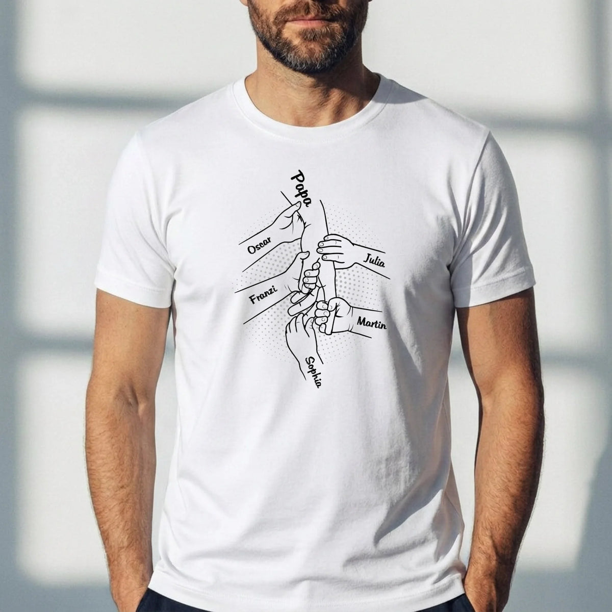 Persoonlijk ouders-T-shirt Voor altijd met DTF-print op katoenen stof