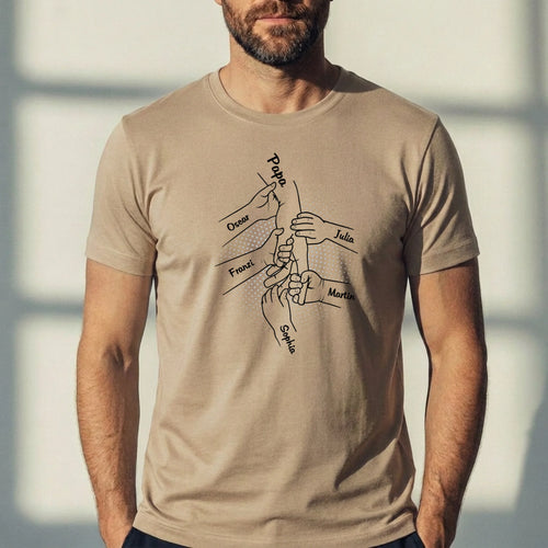 Persoonlijk ouders-T-shirt Voor altijd met DTF-print op katoenen stof – Motiv 2