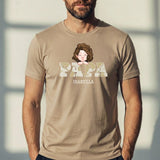 Papa's Crew - Gepersonaliseerd T-shirt voor papa met kindergezichtjes
