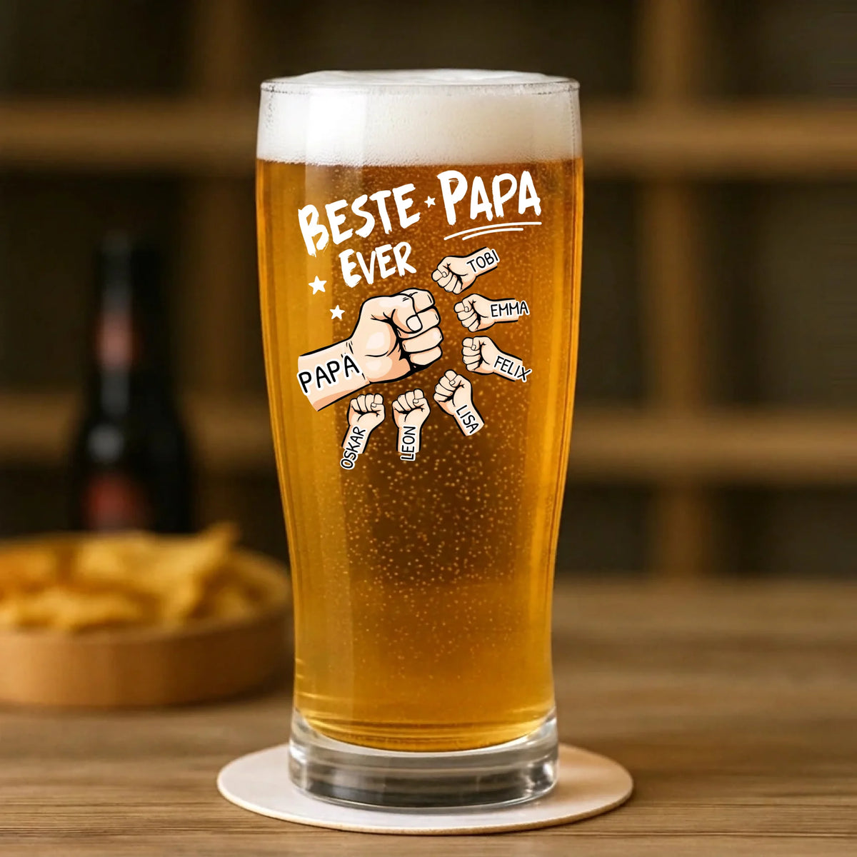 Personalisiertes Geschenk - Pilsglas 400ml - mit persönlichem Aufdruck
