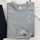 Papa - Gepersonaliseerde trui voor ouders en grootouders met een modern ontwerp en kindernamen