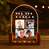 Personlisiertes Geschenk - LED Aufsteller Portrait mit Holzsockel mit eigenen Namen personalisieren
