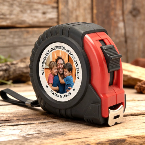 Gepersonaliseerd meetlint met foto-upload voor papa, 5 meter lang met vergrendelfunction – Motiv 2