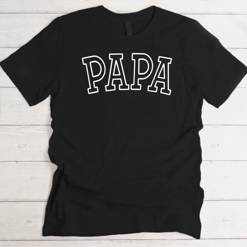Gepersonaliseerd Papa T-shirt met namen in DTF-print, 100% katoen – Motiv 2