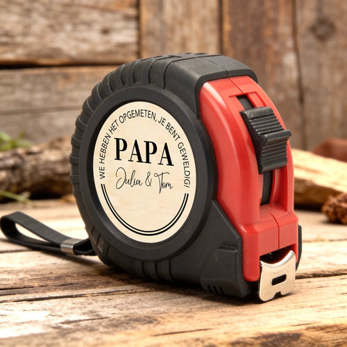 Gepersonaliseerd meetlint voor papa en opa met naam en ontwerp, 5 meter – Motiv 2