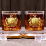 Mijn whisky – Gepersonaliseerd whiskyglas met embleem en initiaal