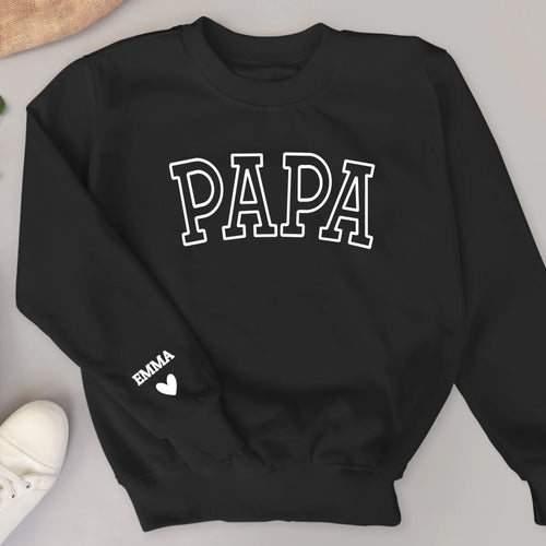Gepersonaliseerde trui voor papa met namen en custom ontwerp, aaibaar materiaal – Motiv 2