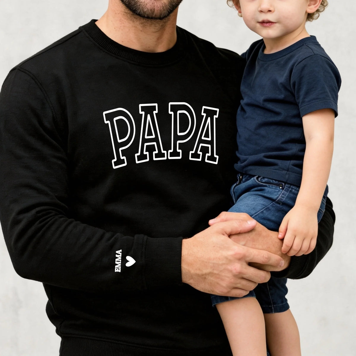 Gepersonaliseerde trui voor papa met namen - comfortabele sweater in topkwaliteit