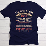Oldtimer - Gepersonaliseerd verjaardagsshirt met vintage design
