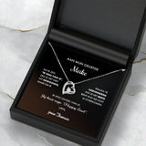 Gepersonaliseerde koppel-ketting S925 sterling zilver met zirkonia kristalsteen en verstelbare karabijnsluiting in – Motiv 3