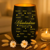 persoonlijk cadeau - zwart-goud windlicht met naamgravure - handgemaakt door Love & Faith