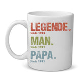 Gepersonaliseerde keramische mok Papa en Opa met custom namen en design, ideaal cadeau – Motiv 2