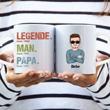 Gepersonaliseerde keramische mok Papa en Opa met custom namen en design, ideaal cadeau – Motiv 4