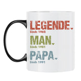 Gepersonaliseerde keramische mok Papa en Opa met custom namen en design, ideaal cadeau – Motiv 8