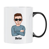 Gepersonaliseerde keramische mok Papa en Opa met custom namen en design, ideaal cadeau – Motiv 9