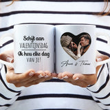 Valentijnsdag koppel-mok van keramiek met persoonlijke opdruk en sublimatie-print – Motiv 4